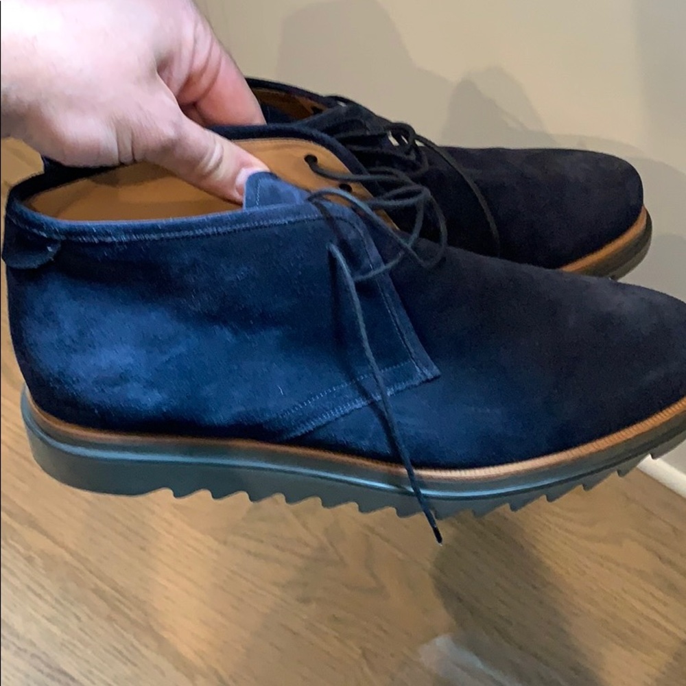 Ferragamo Navy suede boots 13EE